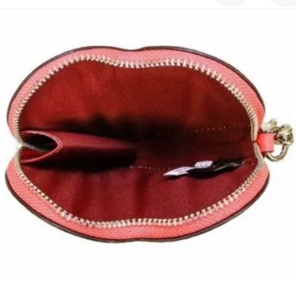 NWT-Coach-Leather ❤️ Heart 💖 Coin Purse-Be Mine/XOXO-Red & Pink-Bag Charm - Picture 13 of 14